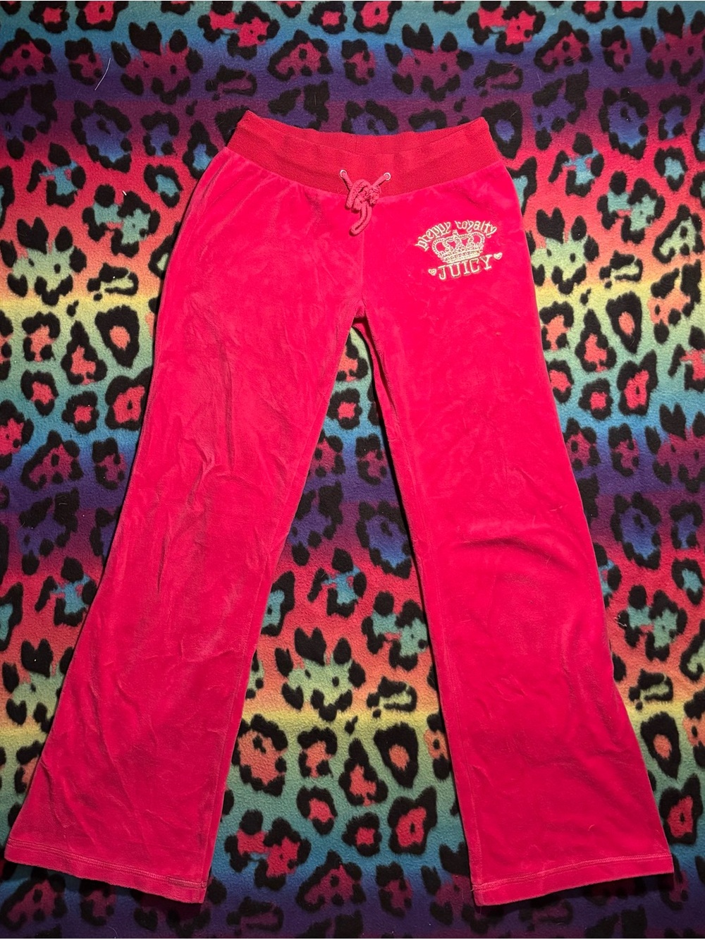 Preppy Royalty Couture Hot Pink Velour Track Pants